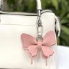 1pc Leather Creative Keychains Colorful Backpack Decoration Exquisite Key Ring Bag Charm Butterfly Pendant