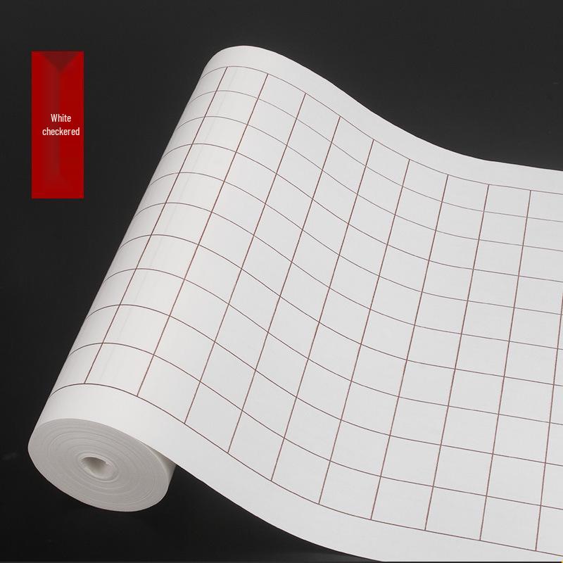 Batik Calligraphy Scroll: Antique-Style Semi-Cooked Xuan Paper with Vertical Strips for Small Regular Script and Zhuangyuan Sign Works 35cm*20m [3cm grid]
