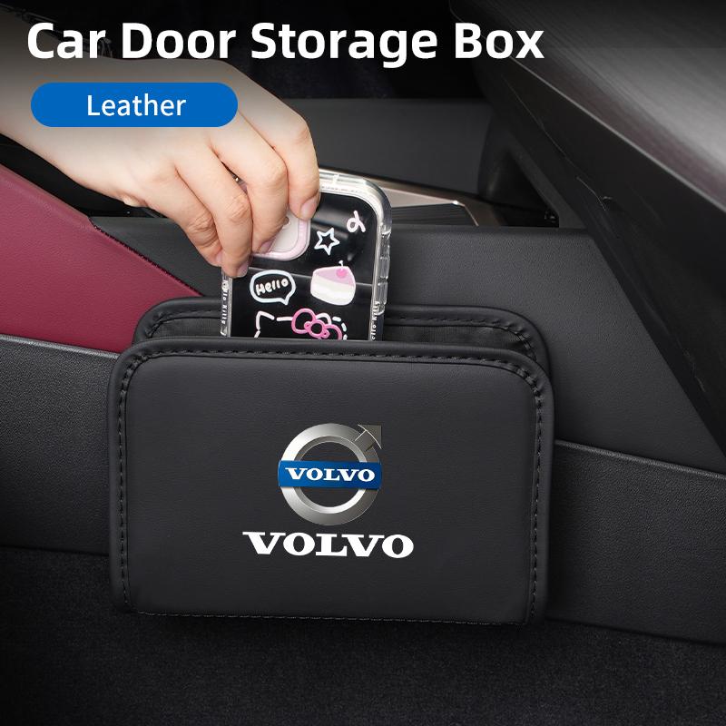 Car Door Storage Box Phone Pocket Hanging Organizer For Volvo V40 XC70 V70 V60 V50 S80 S40 AWD V90 S90 XC60 C30 T6 S60 C70 XC40