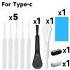 10-1Pcs Phone Charging Port Dust Plug with Cleaning Brush Set for IPhone 15 14 13 12 Pro Max 15 14Plus Samsung Xiaomi IOS Type C2