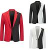 Erkek Günlük Takım Elbise Avrupa ve Amerikan Moda Renk Uyumlu Büyük Beden Blazer Erkek