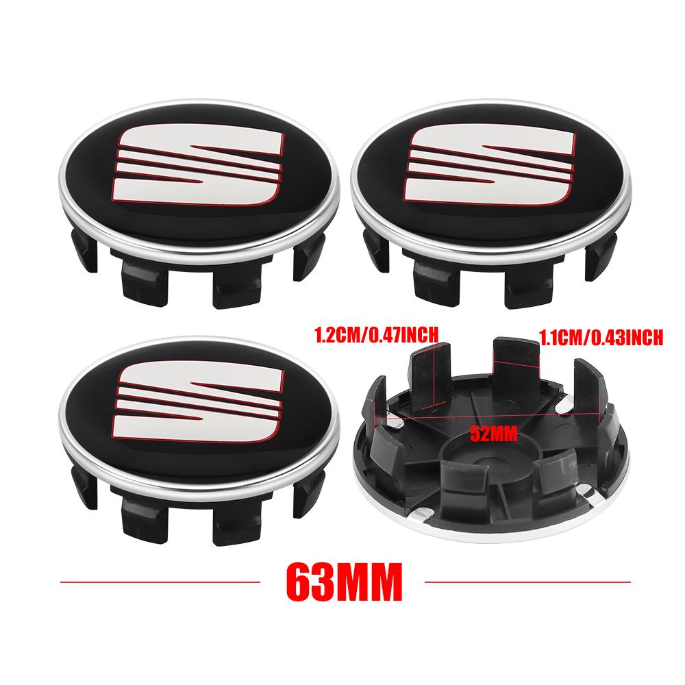 4pcs 56mm Car Styling Wheel Center Cap Hub Sticker Accessories For SEATCupra FR Racing Arona  Ibiza 6j Leon Mk1 Mk2 Ateca Altea
