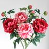Peony Silk Flower Arrangement - Artificial Floral Decoration for Living Room and Dining Table