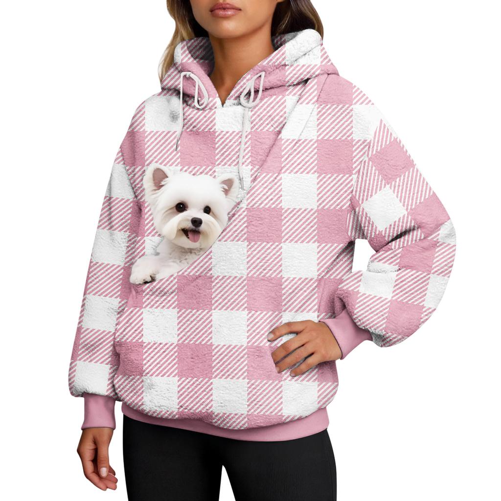 Women's Pullover Striped Print Top Long Sleeve Sports Flannel Top