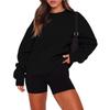 Women's Fashion Long Sleeve Crewneck Sweatshirt Top for Casual Everyday Wear