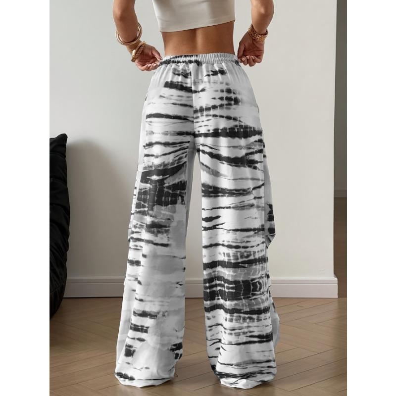 Retro Summer Striped Leg Pants 3D Women's Same Style Y2K Loose Casual Pants Street Style Pants Daily Dressing