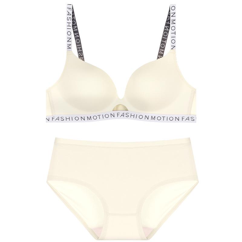 Women's Wireless Padded Bra Set: Adjustable, Push-Up One-Piece for Small Bust