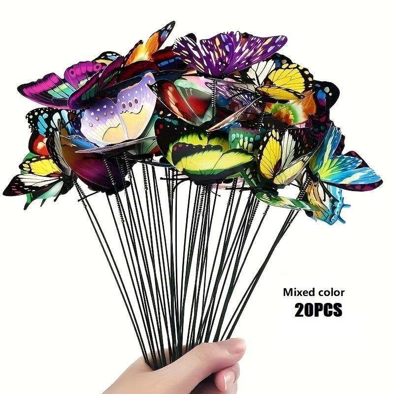10/20/30PCS 3D Butterfly Garden Decorations Sturdy Plant Stem Cutouts for Home Garden Decorations