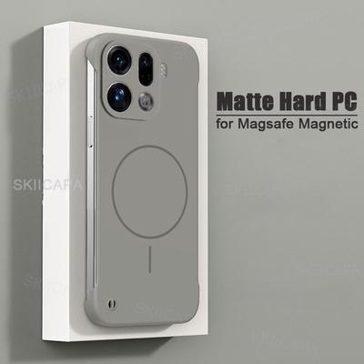 Coque de téléphone sans bord pour Magsafe pour OPPO Find X9 Pro Ultra Mince Sans Cadre PC Dur Housse Magnétique pour OPPO Find X9Pro Funda