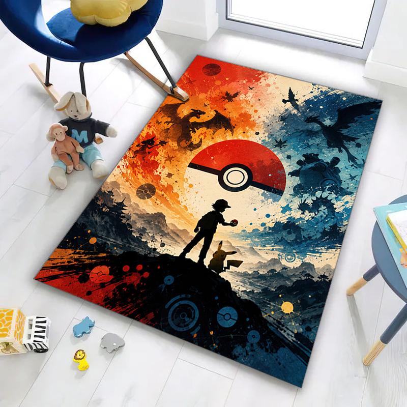 1PC Pokémon Rug - home decoration Carpet For Living Room Bedroom Flooring Computer Chair Area Rug