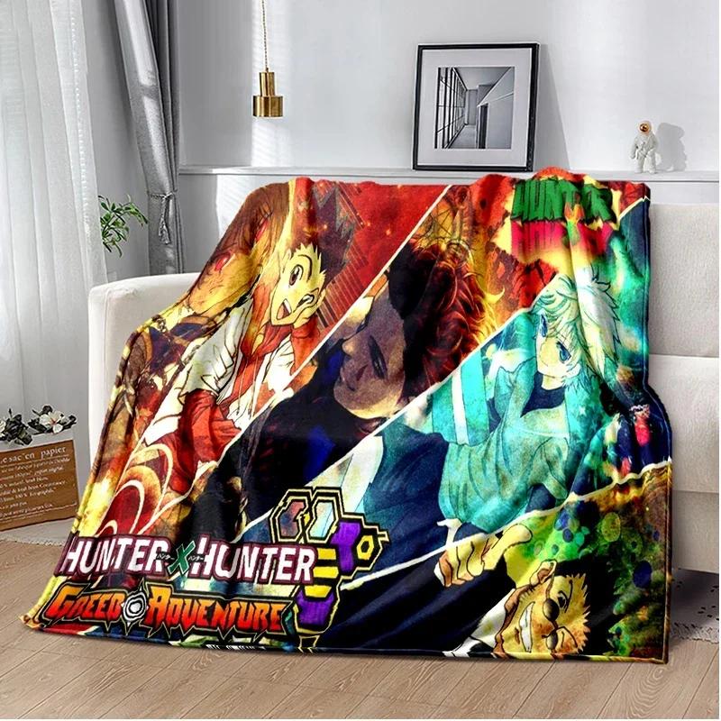 HUNTER X HUNTER Wurfdecke Anime Weiche Decke Leicht Warm Cartoon Decken für Kinderzimmer Schlafzimmer
