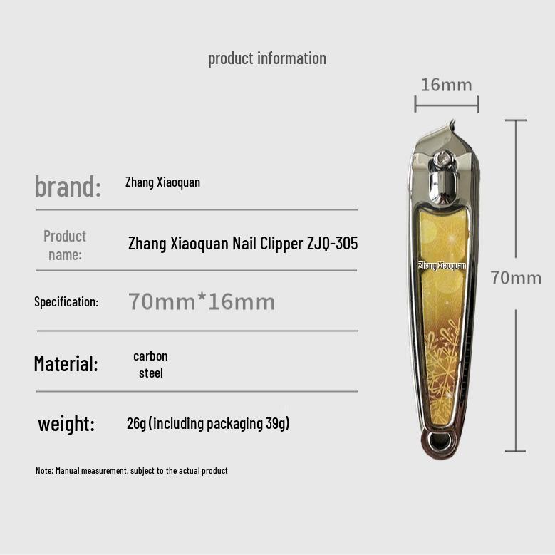 

Zhang Xiaoquan Портативные складные кусачки и ножницы для ногтей из углеродистой стали со скошенным лезвием - Многофункциональный маникюрный инструмент.