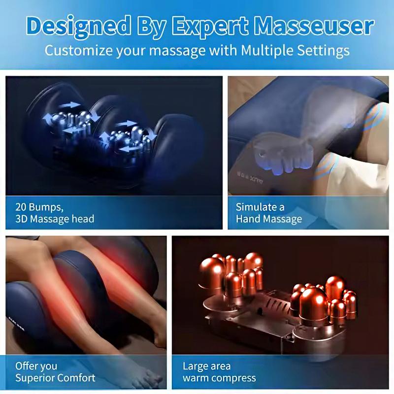Large Electric Foot Leg Massager Deep Tissue Hot Compress Shiatsu Kneading Relax Muscle Care Foot Machine Tool Multifunctional