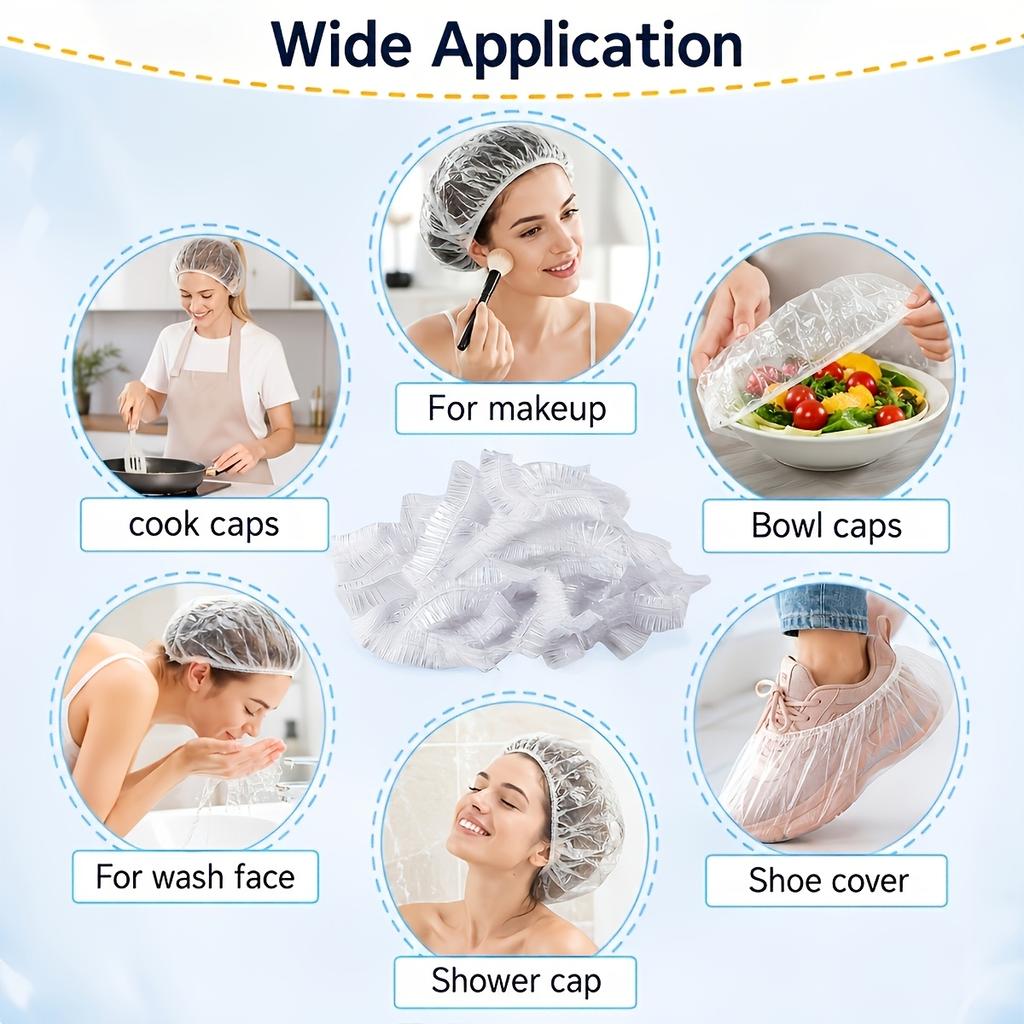 200Pcs Reusable Stretch Food Covers - Made From Durable, Food-Grade Plastic, These Covers Are Stretchable And Tear-Resistant, Keeping Food Fresh