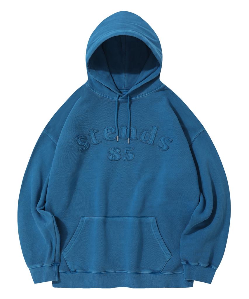[M~4Xl] Pigment Arch Logo Hoodie_Blue