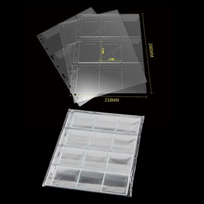 9/12 Grids Klassische Kunststoff Münze Halter Blatt Lagerung Sammlung Geld Album Fall