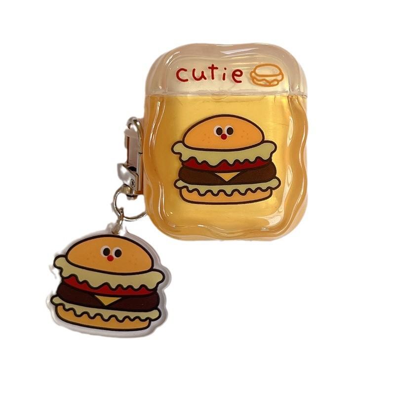 Hamburger Fries Are Suitable for AirPods1 Apple 1/1st Generation Pro1 Bluetooth Wireless Earphone Cover Cartoon Pendant Cute