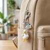 Pingente de Chaveiro Dedo do Meio Pato Hilário Chaveiro Zero com Versículo Lembrete Diário Acessório de Mochila