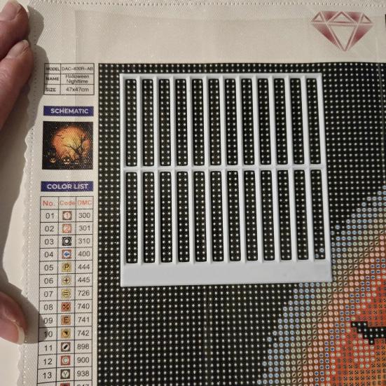 Plastové pravítko pro malování kamínky DIY Příslušenství pro diamantové umění Nástroj pro umisťování rovných linií pro 5D malování kamínky