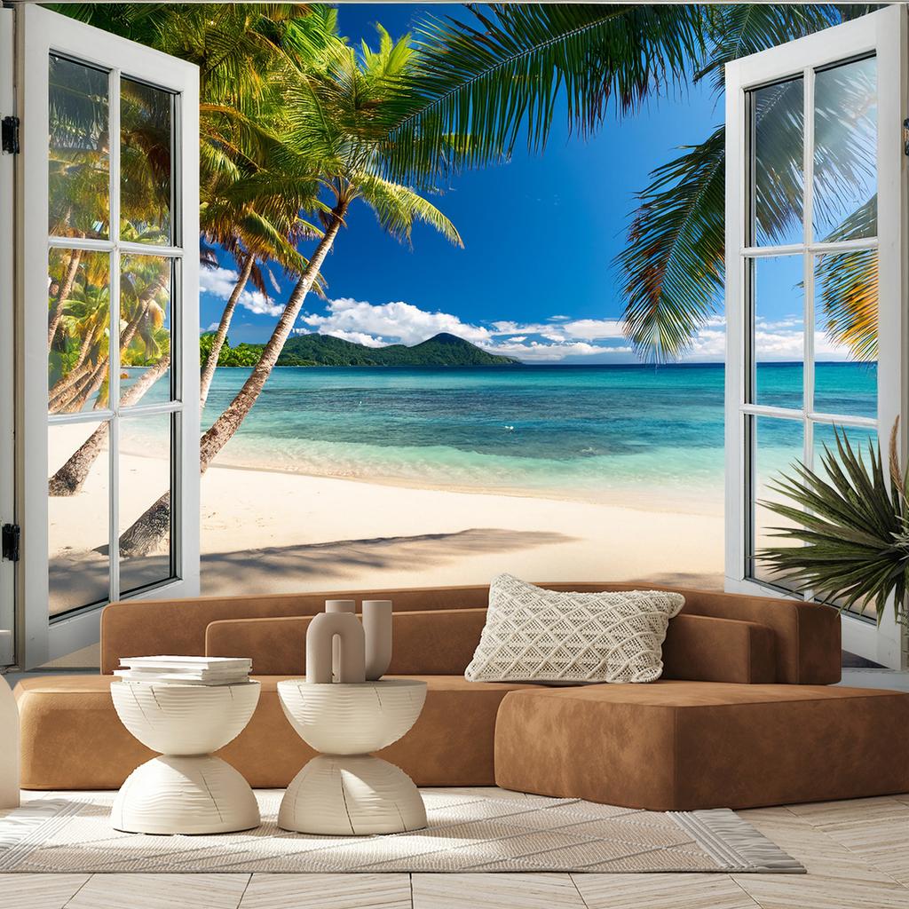 Tapet Vedere de la fereastră Plajă tropicală