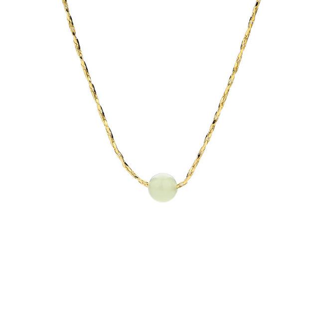 Colier cu jad hetian de culoare argintiu S925, pandantiv pentru femeie, lanț de claviculă, design de nișă, modă asortată, 2022, colier la modă nouă