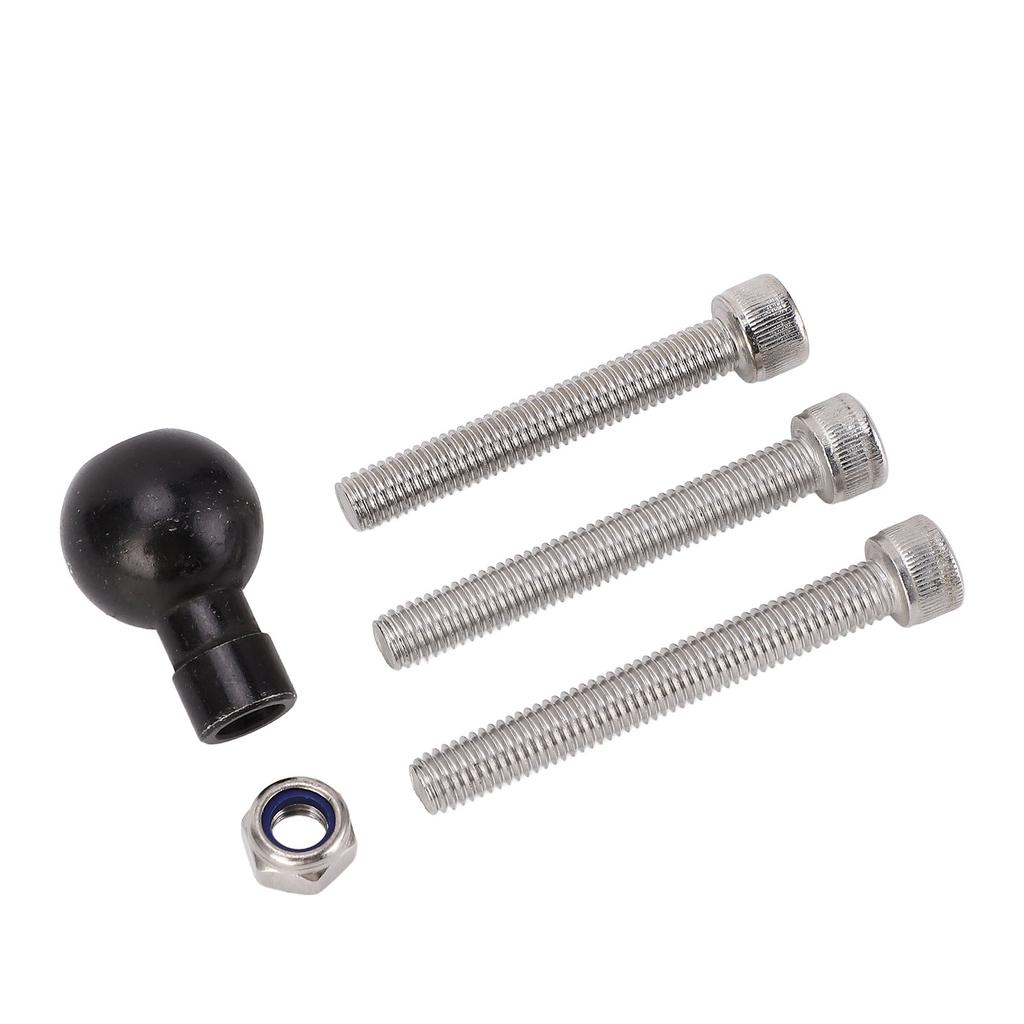 Motorrad Lenker Klemmsockel Gabelrohrschaft Kugelbasis Kugelkopfbasis mit M8 Haltebolzen 1 Zoll Gummikugel für B-367U