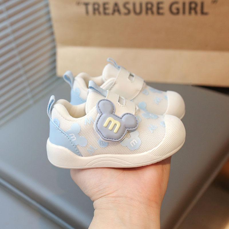 

Детская обувь с мультяшным принтом для малышей 2025 года, кроссовки для мальчиков, сетчатая обувь для девочек 25 синий