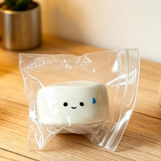 1/2/3Pcs Cartoon Expression Bun Squeeze Toy White Steamed Bun Sensory Pinch Fidget Toy Focus Work Study Stress Relief Hand Relaxation Toy