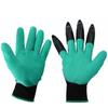 GREEN and BLACK 1 Pair of Clawed Latex Work Gloves for Digging