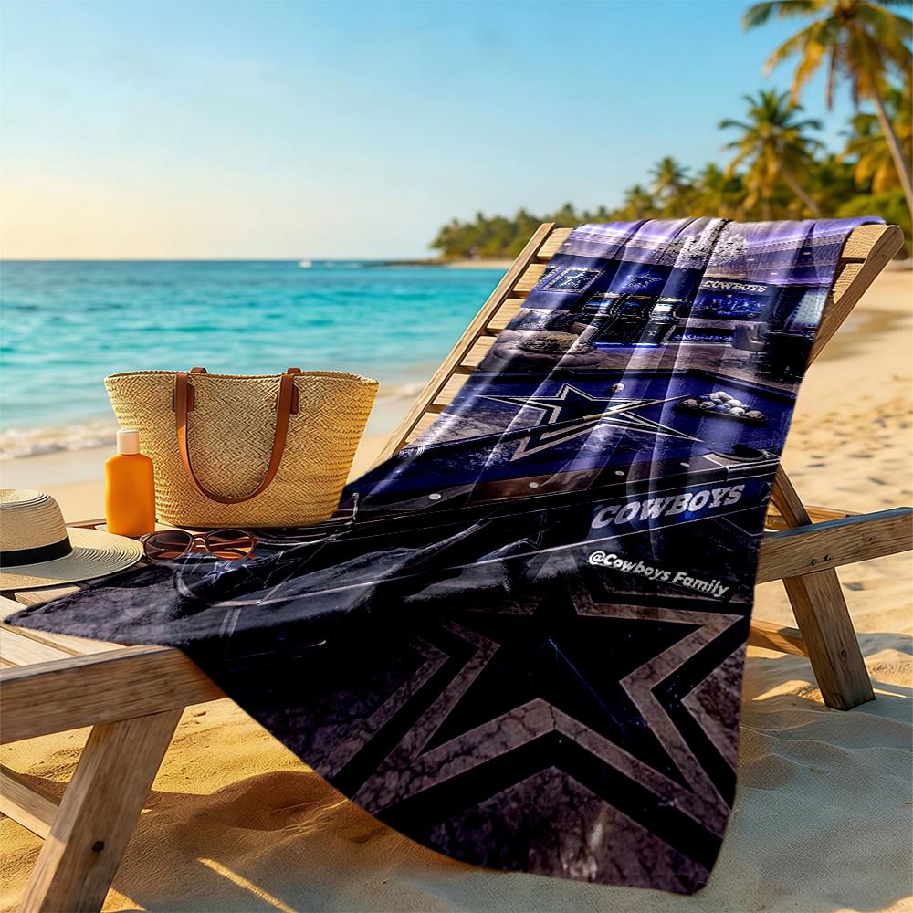 Dallas Beach Towel Soft Durable Quick-Dry Comfortable Lightweight Perfect for Traveling Yoga Camping and Swimming