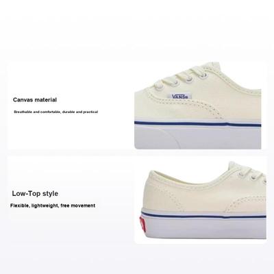 Pantofi de Skate Autentici din Pânză Confortabili Durabili cu Glezna Joasă pentru Copii Adidași pentru Copii Alb VN000WWXC32