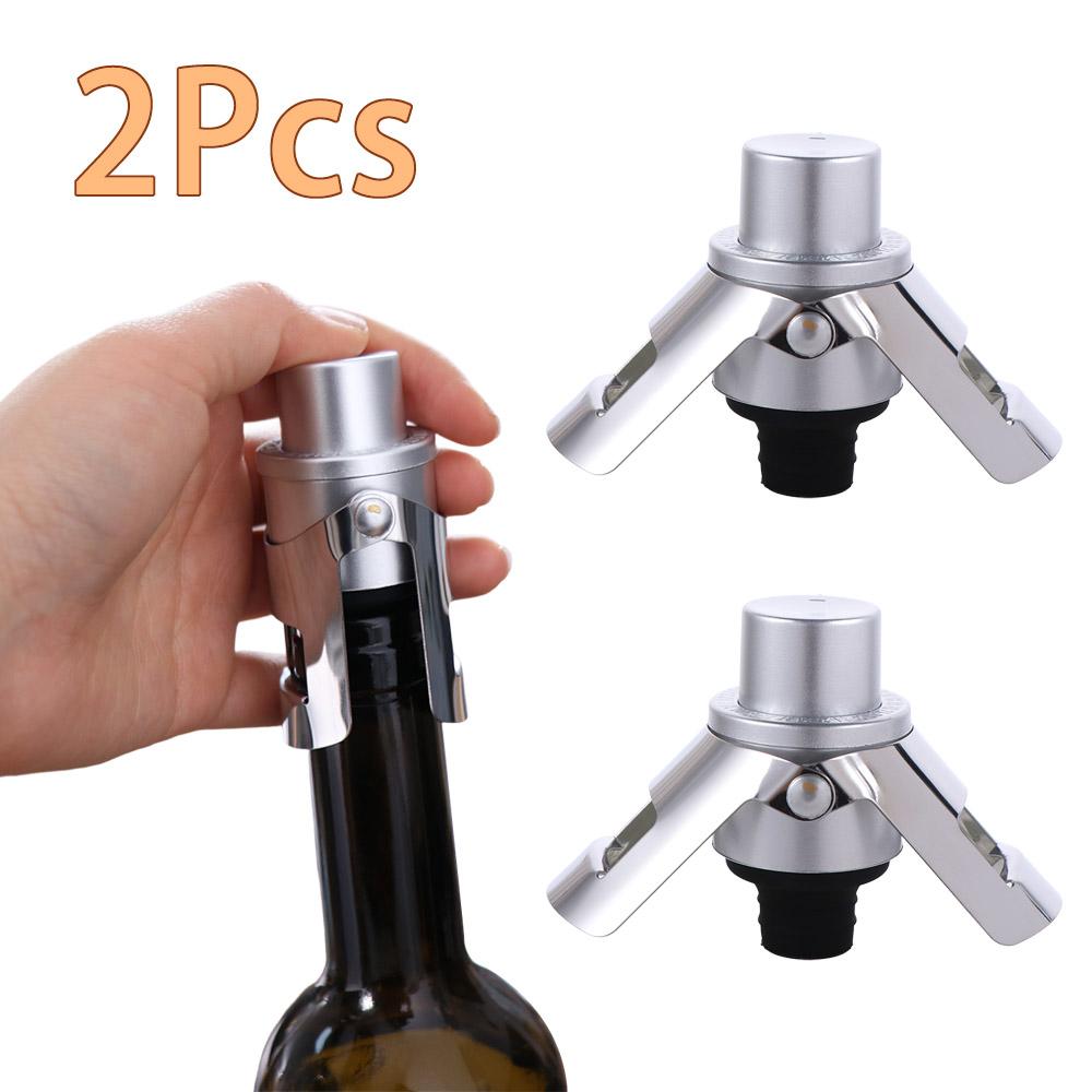 2 pièces Pompe à Pression Intégrée Bouchon Scelleur pour Champagne Bouchon Réutilisable pour Bouteille de Vin Bouchon de Bouteille de Vin Fête