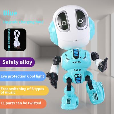 Electronic Music Robots Toys Kids Dancing Robot Toy With Music Light Children Intelligent Interactive Robot Gift