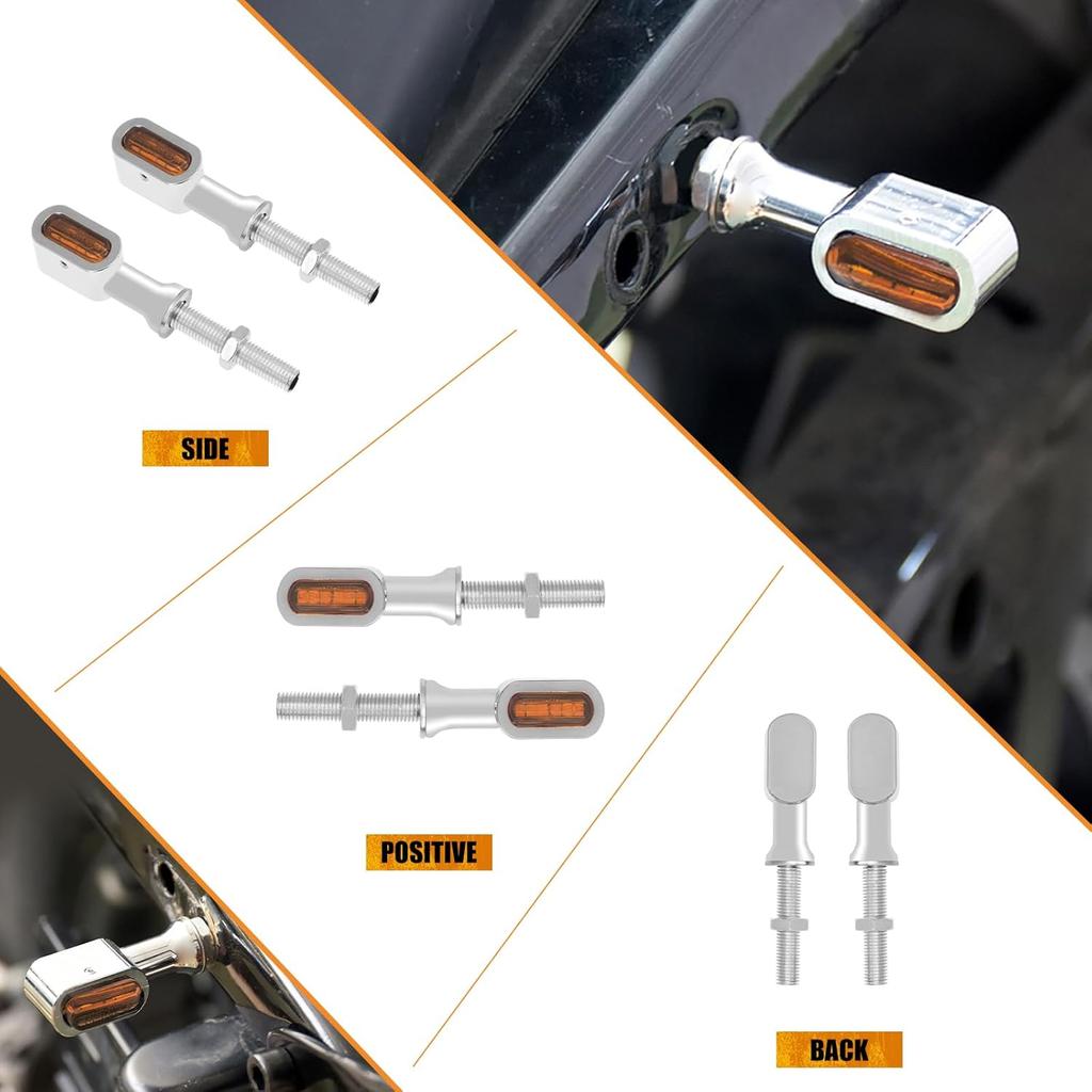 Motorcycle LED Turn Signal Light Running Rear Indicators Mini Lights Fit for Harley Touring Road King Street Gilde Electra Glide Softail Dyna