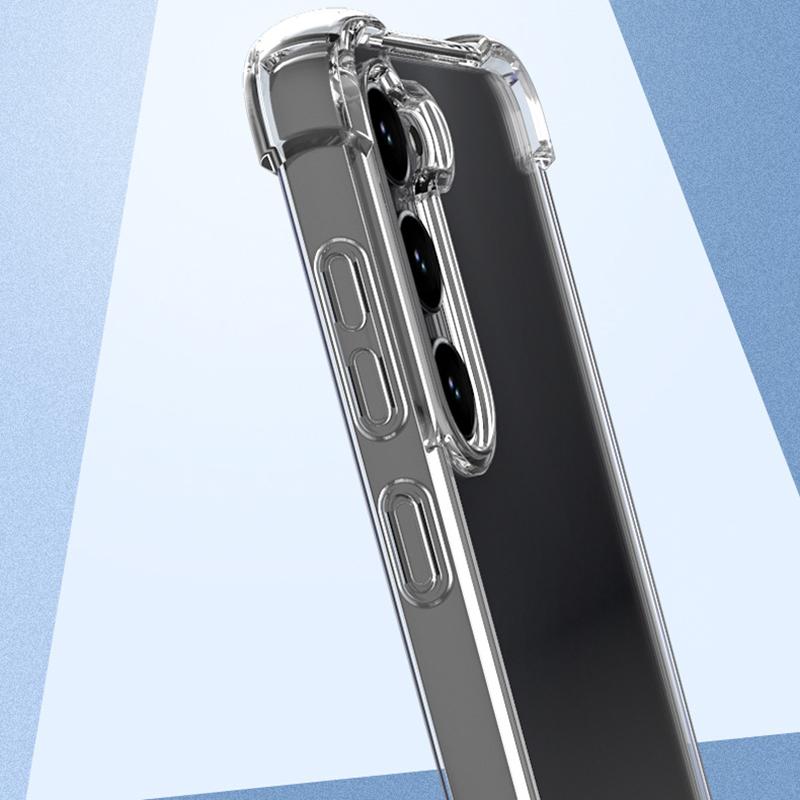 PC+TPU Hybrid Shockproof Case For Samsung Galaxy S25 Edge S24 S23 S21 FE S22 Ultra Plus S25+ Clear Hard Back Cover Soft Shell