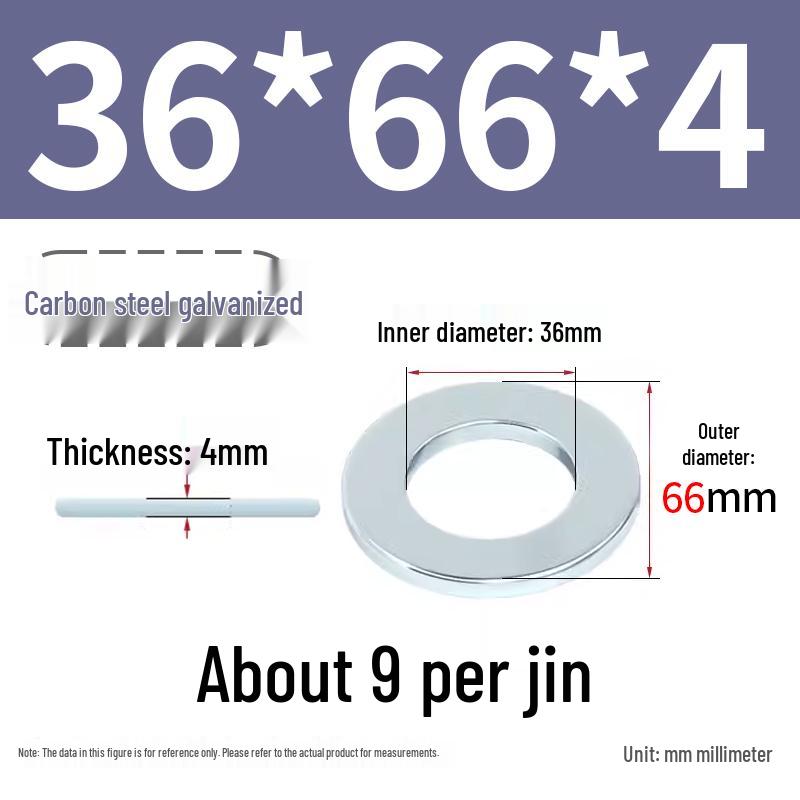 Oversized Thickened Galvanized Iron Flat Washer M2M3456810-M6