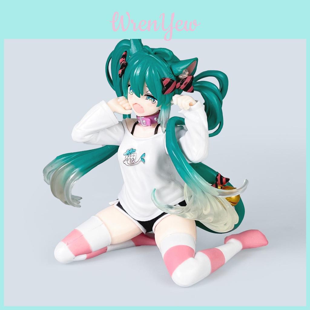 Hatsune Miku 21cm Pvc Model With Assembled Sitting Pose For Anime Enthusiasts And Collectors