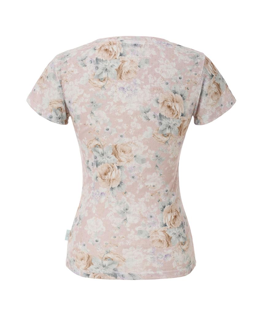 Mileko Flower Button T Pink