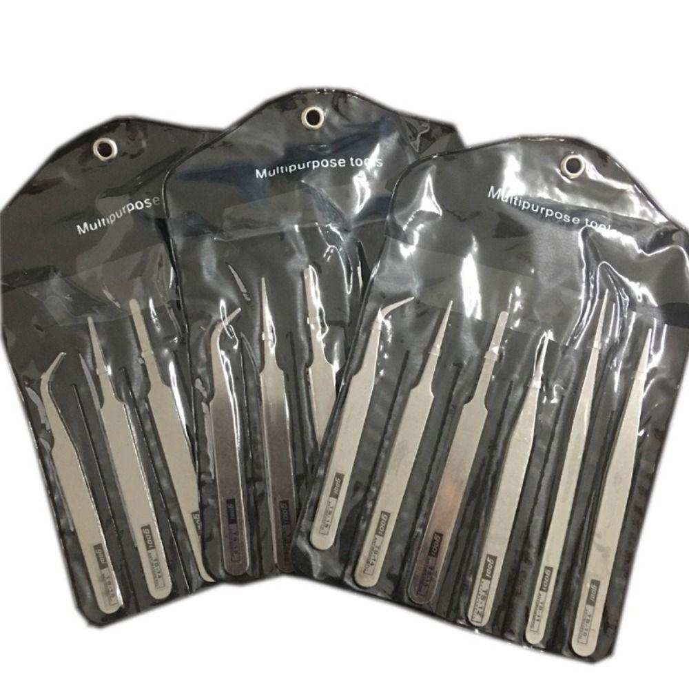 Straight Tip Precision Tweezers Bent Tip Repair Tool Multi-Purpose Repair Props  Jewelry Making