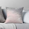 Pink Pastel And Grey Square Pillowcase Polyester Linen Velvet Pattern Zip Decor Pillow Case Sofa Seater Cushion Cover