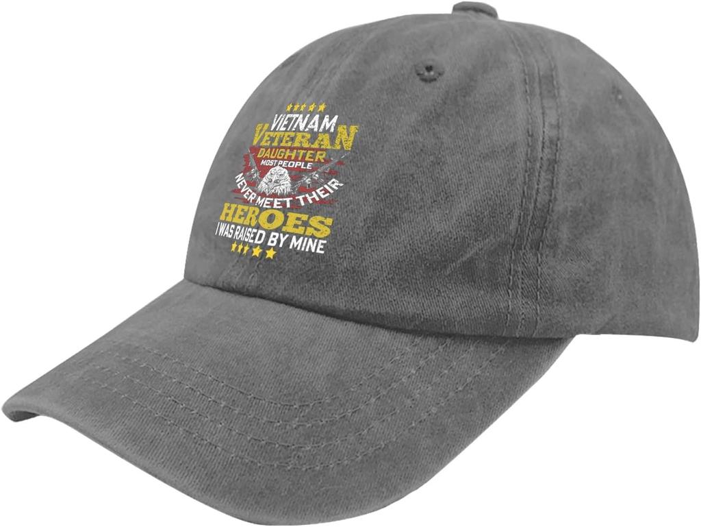 Veteran Daughter Raised By Mine Baseball Cap Polyester Casual Adjustable Hat for Adults