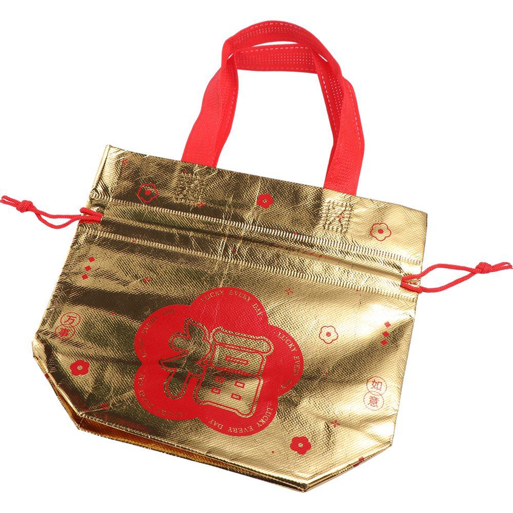 Storage Accessories Fu Character Drawstring Gift Bag Eco-Friendly Foldable Candy Bag Portable Goody Bag Pouch Eyelashes Makeup