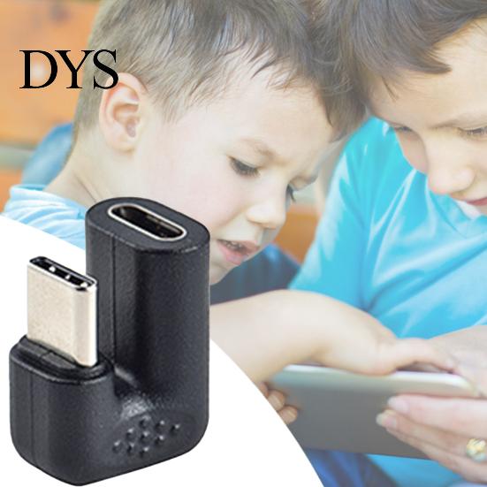 Phone Adapter Type-C Adaptor Convenient Stable Transmission PVC U-shaped Converter Angled Type C Male-to-Female Connector for Tablet