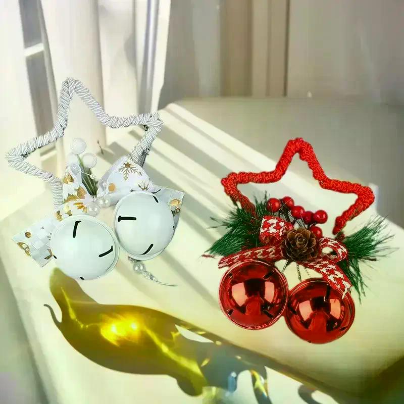 Christmas Pentagram Bell Accessory Pendant, Christmas Tree Ornament For Christmas Party DIY