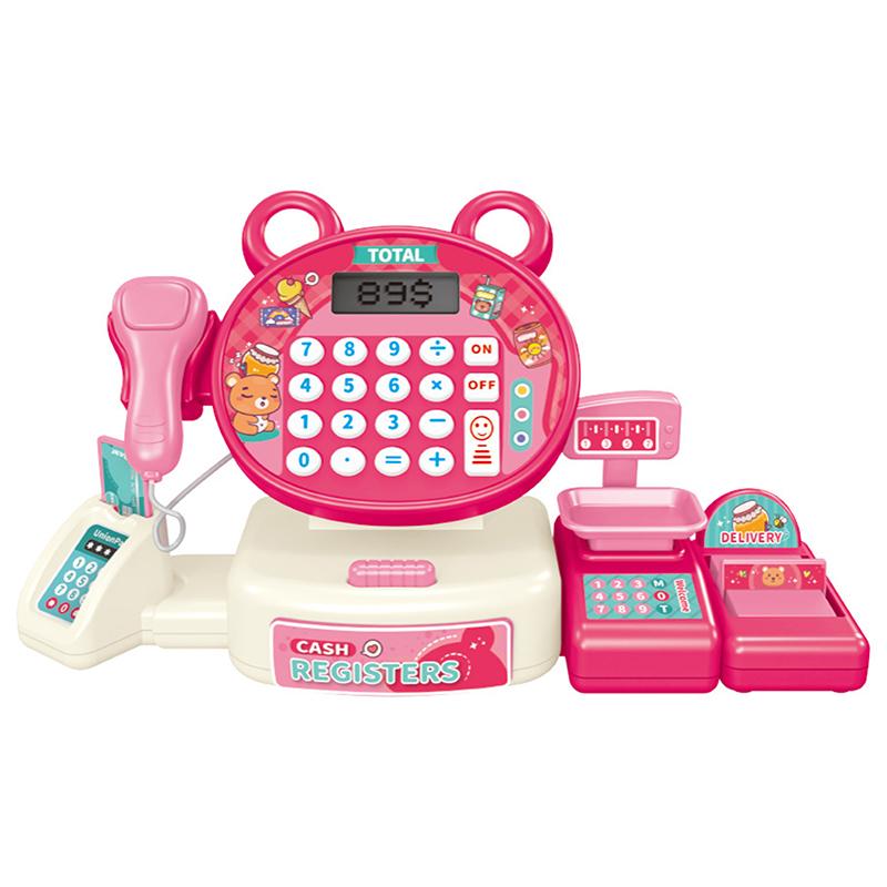 Children'S Home Simulation Supermarket Cash Register Cartoon Frog Shopping Computer With Sound Effects Toy