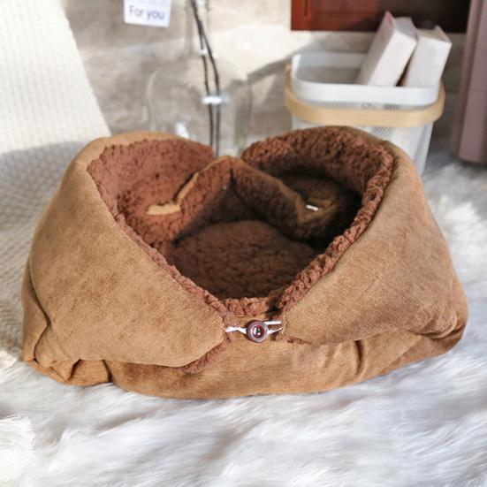 Pet Blanket Multifunctional Foldable Corduroy Warm Soft Cat Bed Mat for Dog