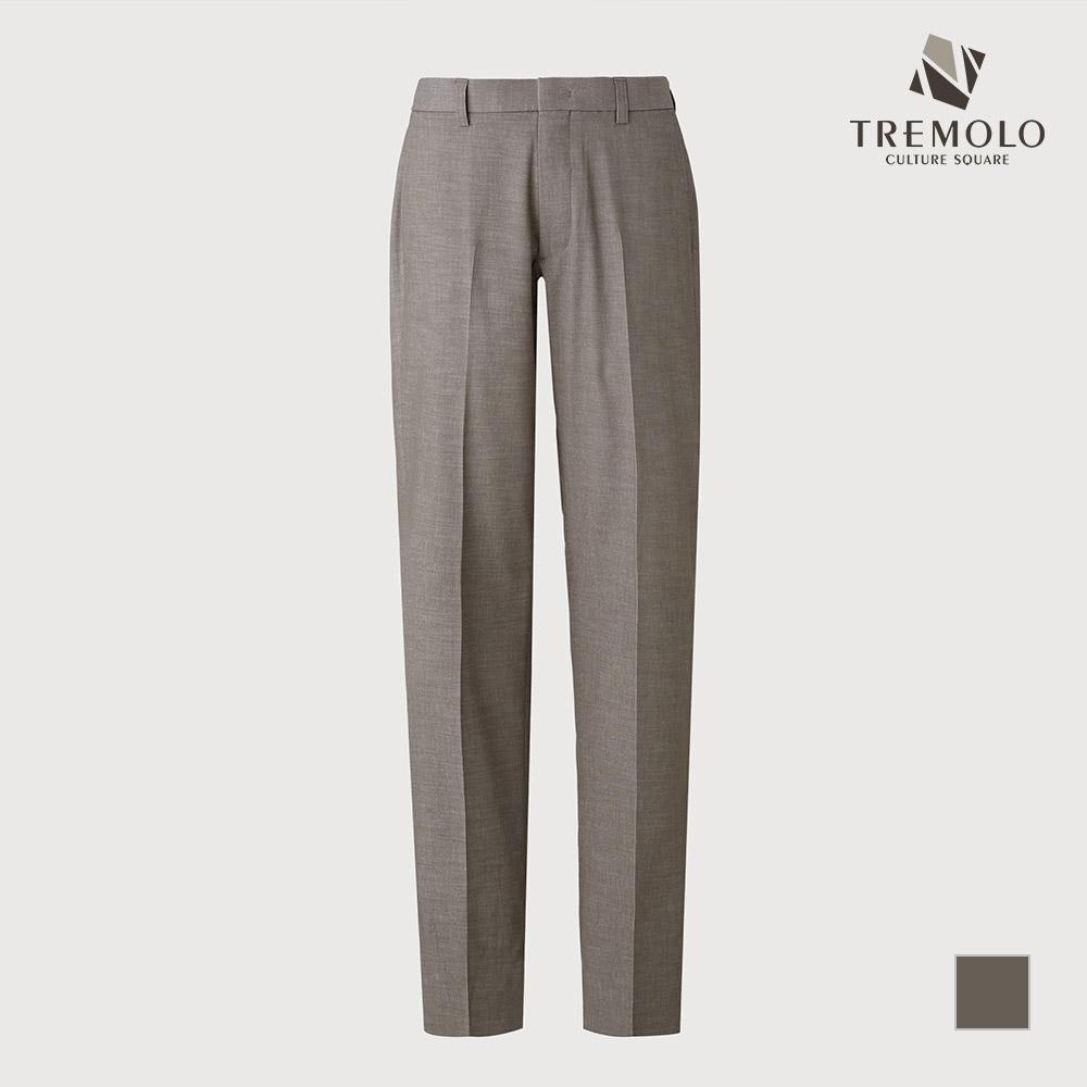 TREMOLO Beige Simple Poly Rayon Washed Pants_Trndaxs1256