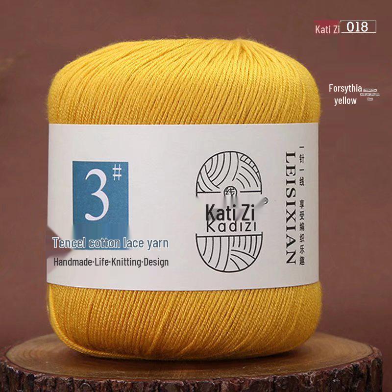 Mercerized Cotton Lace Yarn No. 3: DIY Hand-Knitted Crochet for Children - Spring/Summer Sweater & Coat - Free Shipping