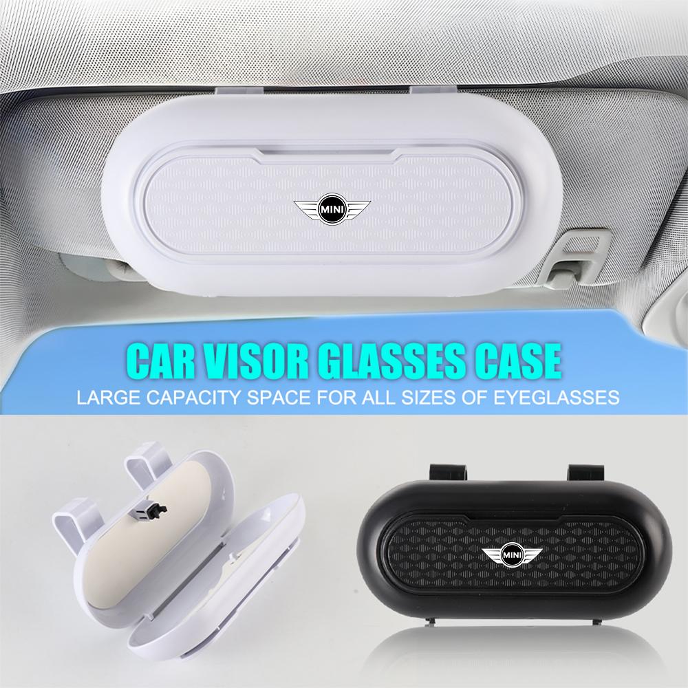 HQZQB1 Auto-Sonnenblende Brillen-Kartenhalter Sonnenbrillen-Aufbewahrungsbox Hülle Für MINI Cooper S JCW WORKS R55 R56 F55 F56 R57 R58 R59 R50 R60