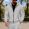 Men S Loose Zip Up Hooded Sweatshirt With Arm Pockets